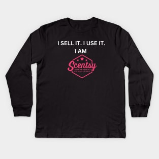 i sell it, i use it, i love it, i am Scentsy independent consultant, Scentsy Independent Kids Long Sleeve T-Shirt
